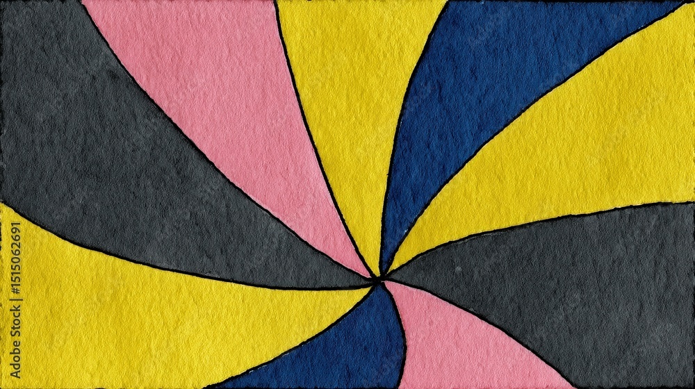 Aufkleber abstract spiraling pattern in vibrant colors with textured background and bold graphic design