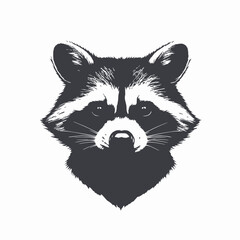 A_highly_detailed_black_and_white_raccoon