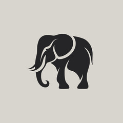 Obraz premium A_simplified_yet_striking_oneline_elephant