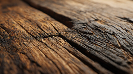Obraz premium Weathered wood grain with warm earthy tones, showcasing nature's timeless textures