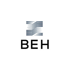 BEH creative minimalist letter logo.