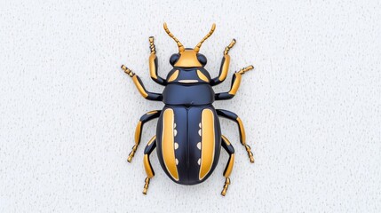 Close-up view of a vibrant beetle with a detailed texture and striking colors, showcasing nature's diversity.