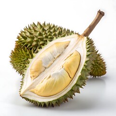 Naklejka premium Pure Fresh Durian and clean white background