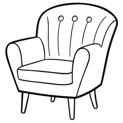 Naklejka premium Illustration of a comfortable armchair isolated on white background