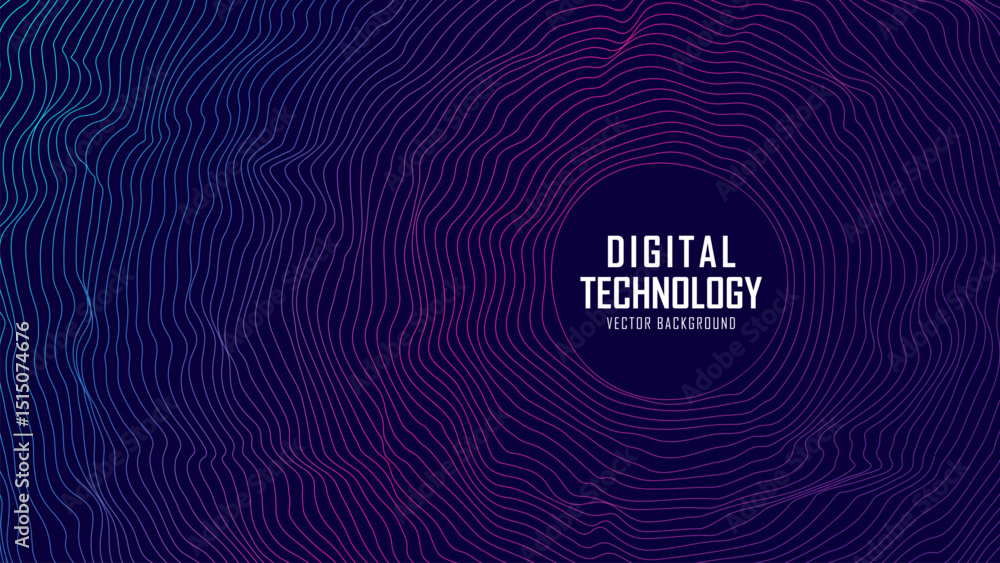 Aufkleber Abstract futuristic moving line particles technology background. Cyber big data flow particles. Concept of Artificial Intelligence. Big Data and deep learning. Vector illustration.
