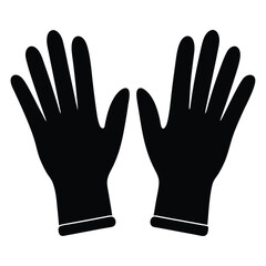 black gloves isolated on white