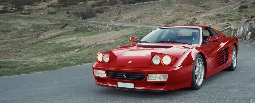 Ferrari, Testarossa red sports car