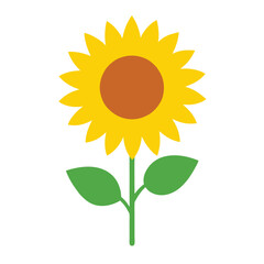 Colorful Sunflower Line Art Illustration