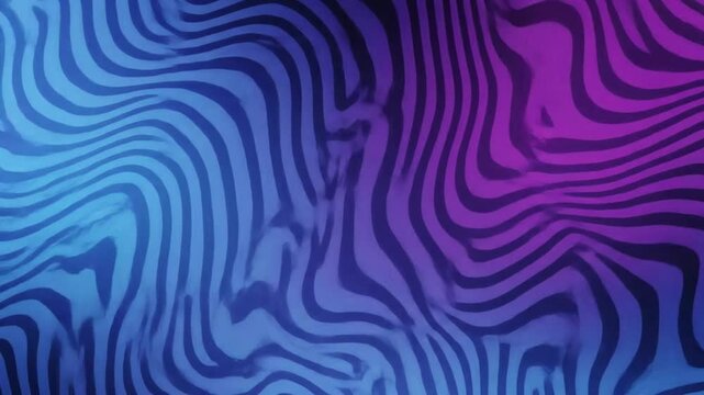 Abstract purple and blue swirling zebra stripes background