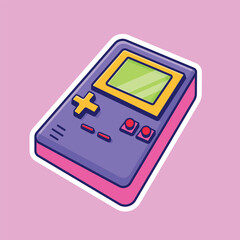 Game Console Cartoon Vector Icon Illustration. Holiday Technology Icon Concept Isolated Premium Vector. Flat Cartoon Style 