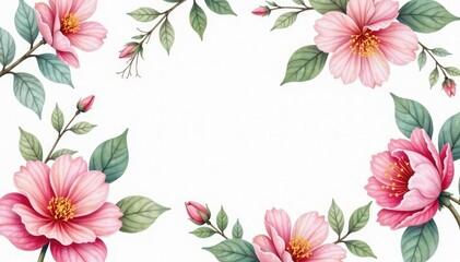 Obraz premium Delicate watercolor floral pattern, soft pastel shades, delicate, watercolor