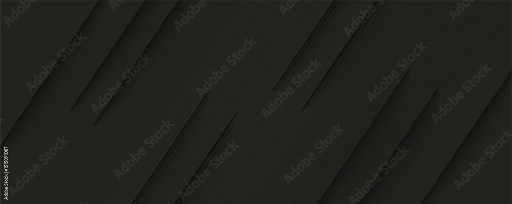 Poster black sliced background for modern business with shadow and diagonal lines