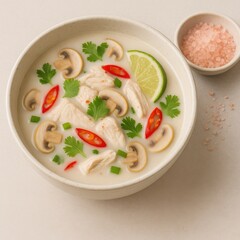 Tom Kha Gai with Pink Salt