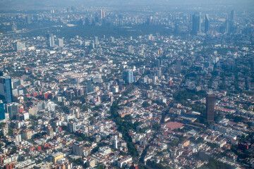 Naklejka premium aerial view of city skyline