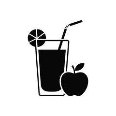 Apple juice vector art illustration 