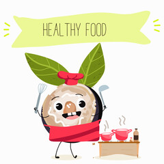 jaboticaba fruit cute funny cheerful characters. Vector hand drawn  illistration.