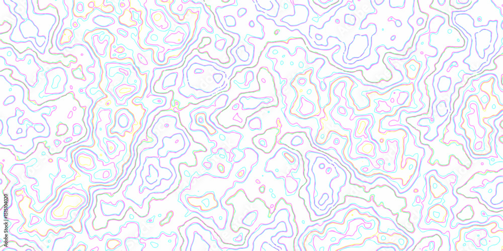 Poster natural printing illustrations of maps. panorama view multicolor wave curve lines banner background.