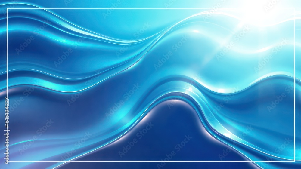 Poster sleek, modern backdrop showcasing flowing gradients of cerulean and cobalt, creating a refreshing, f