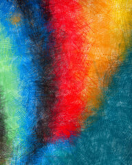 Abstract art brush strokes color blending template background, canvas texture applied.