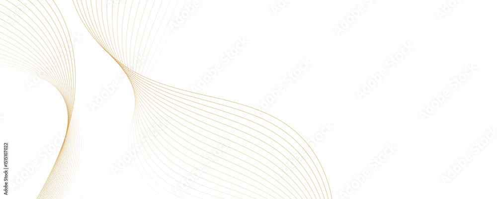 Aufkleber abstract golden linear background. flowing particles future technology concept abstract gradient and