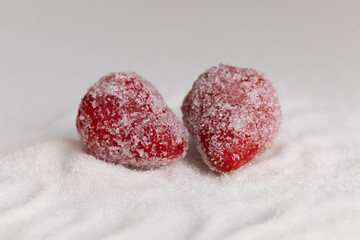Candied Strawberries A Sweet Treat Covered in Sugar