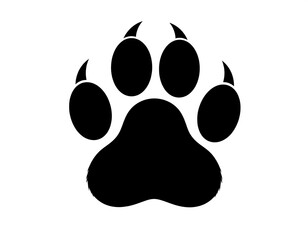 Black animal paw print