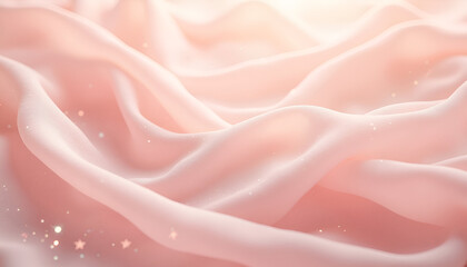 Fototapeta premium Soft Pink Fabric Texture with Glitter – Dreamy Pastel Aesthetic Background