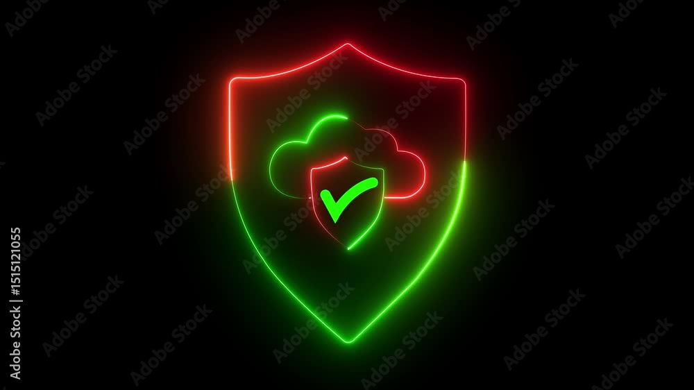 Aufkleber businessmen's connections are protected through cloud security measures that ensure data encryption 