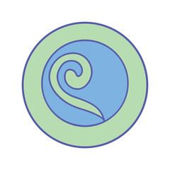 Abstract Swirl in a Circular Frame