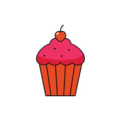 cupcake with cherry