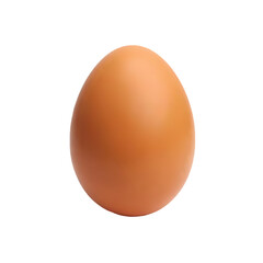 A single brown egg centered  a solid  in a  style photograph isolated on transparent background