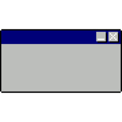 Fototapeta premium Retro Pixel Art Window UI Blank Dialog Box – 90s Vintage Computer Interface