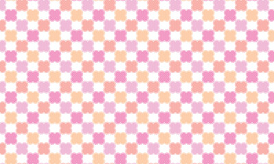 明るいピンクのクアトロフォイルの形をしたパターン壁紙