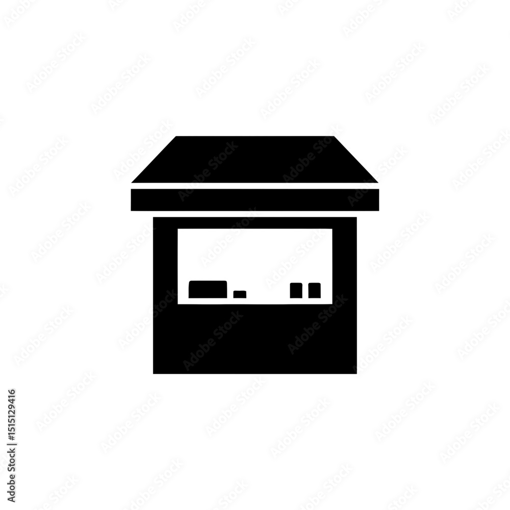 Aufkleber vector icon of a cash register in a minimalistic style