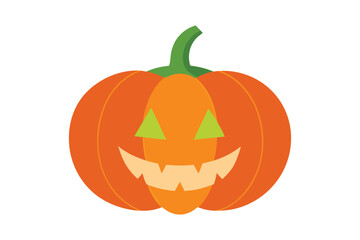 Pumpkin for Halloween Design on White Background
