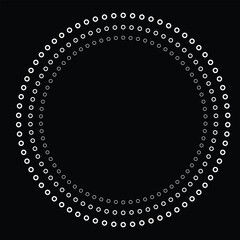 Concentric circles in a circular arrangement, abstract composition