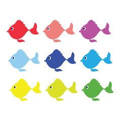 fish_group_vector_image