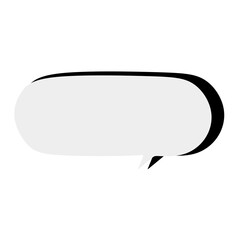 Oval Speech Bubble Minimalist Shape Blank Communication Icon