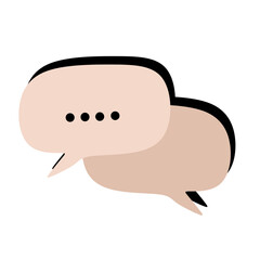 Message Bubbles With Dots For Digital Communication