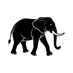 Obraz premium Walking Elephant Silhouette Illustration