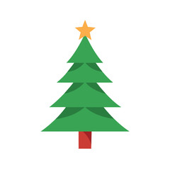 Obraz premium Christmas tree vector art on white background