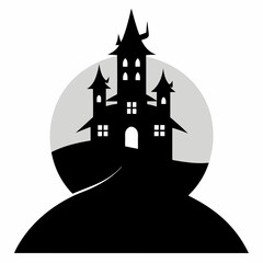 halloween castle vector