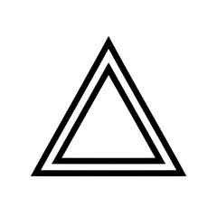 Black and White SVG of a Minimal Triangle