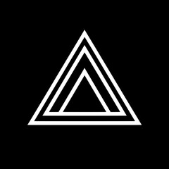 Black and White SVG of a Minimal Triangle
