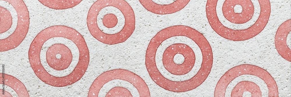 Poster pink swirls and circles texture background - calming, soft pink concentric circles create a gentle, 
