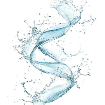 Spiral Water Splash, Isolated on Transparent Background, High-Resolution Image, Liquid Design, Water, Splash, Texture