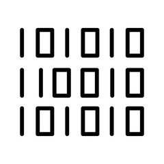 Programming language outline icon. Coding icon isolated on white background. Transparent background, minimalist symbol. Vector images