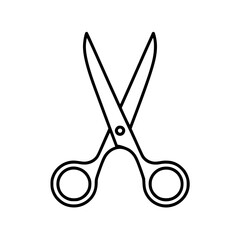 Fototapeta premium Illustration of scissor with open blades
