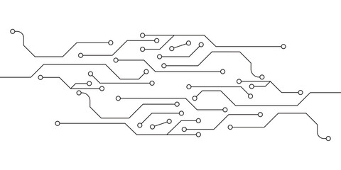 Abstract digital background with technology circuit board texture. Electronic motherboard illustration. Communication and engineering concept. Vector illustration