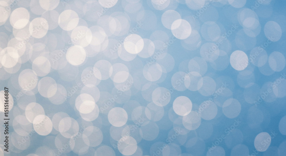 Poster soft blue bokeh background light effect, abstract blurred circles, dreamy and ethereal backdrop imag